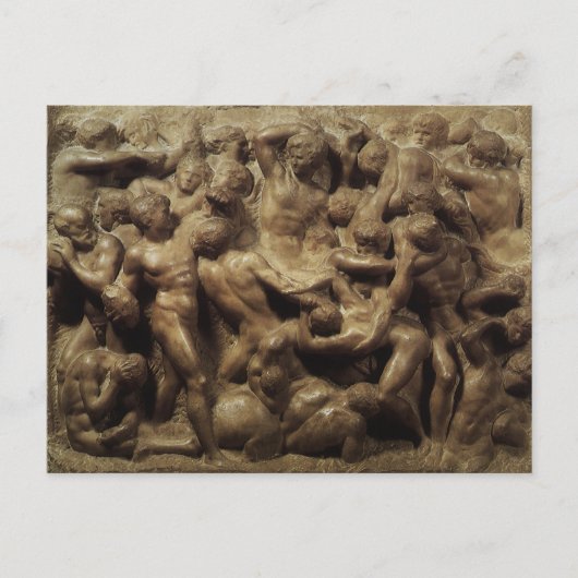 Slag bij de Lapiths and Centaurs van Michelangelo Briefkaart (Voorkant)