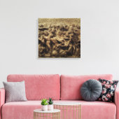 Slag bij de Lapiths and Centaurs van Michelangelo Canvas Afdruk (Insitu (Woonkamer))