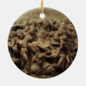 Slag bij de Lapiths and Centaurs van Michelangelo Keramisch Ornament (Achterkant)