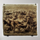 Slag bij de Lapiths and Centaurs van Michelangelo Poster (Voorkant)
