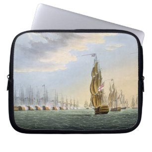 Slag bij de Nijl, 1 augustus 1798, gegraveerd door Laptop Sleeve