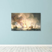Slag bij de Nijl, 1 augustus 1798 om 10.00 uur, 18 Canvas Afdruk (Insitu (Houten vloer))