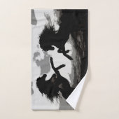 Slag bij de paarden - paardenkunst bad handdoek (Handdoek)