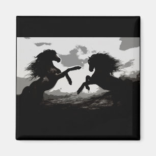 Slag bij de paarden - paardenkunst magneet