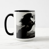 Slag bij de paarden - paardenkunst mok (Links)