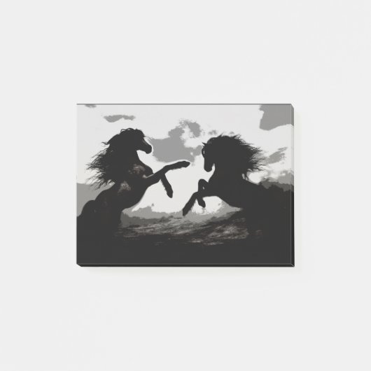 Slag bij de paarden - paardenkunst post-it® notes (Voorkant)
