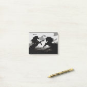 Slag bij de paarden - paardenkunst post-it® notes (Op bureau)