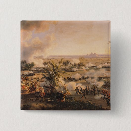 Slag bij de Pyramides, 21 juli 1798, 1806 Vierkante Button 5,1 Cm (Voorkant)