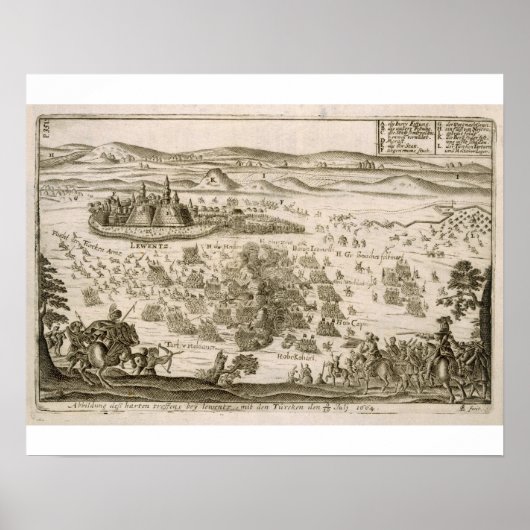 Slag bij de stad Levice in 1664, illustrati Poster (Voorkant)