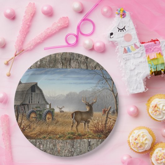 Slag bij de vrachtwagens papieren bordje (Feest)