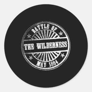 Slag bij de Wildernis Burgeroorlog 1864 Ru Ronde Sticker