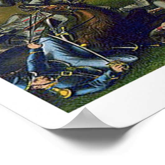 Slag bij Five Forks Kurz & Allison Lithograph Poster (Hoek)