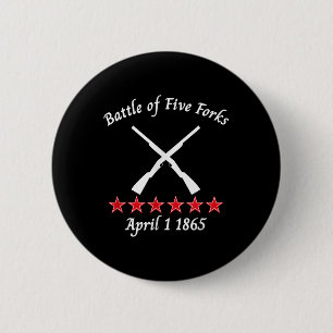Slag bij Five Forks Virginia 1865 Ronde Button 5,7 Cm