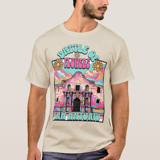 Slag bij Flowers San Antonio Alamo Texas T-shirt (Voorkant)