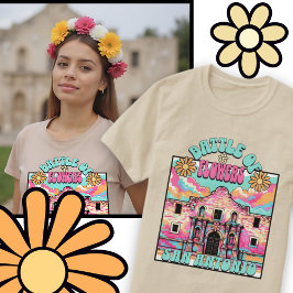 Slag bij Flowers San Antonio Alamo Texas T-shirt