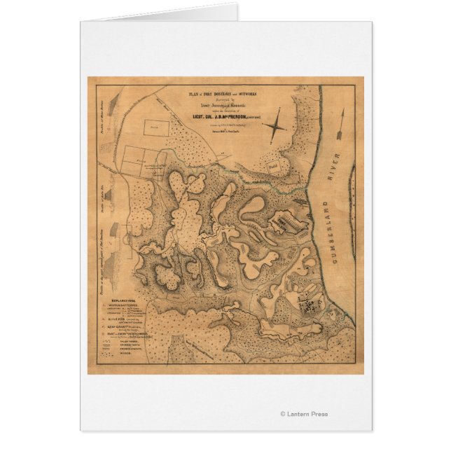 Slag bij Fort Donelson - Panoramiek in de burgeroo (Voorkant)