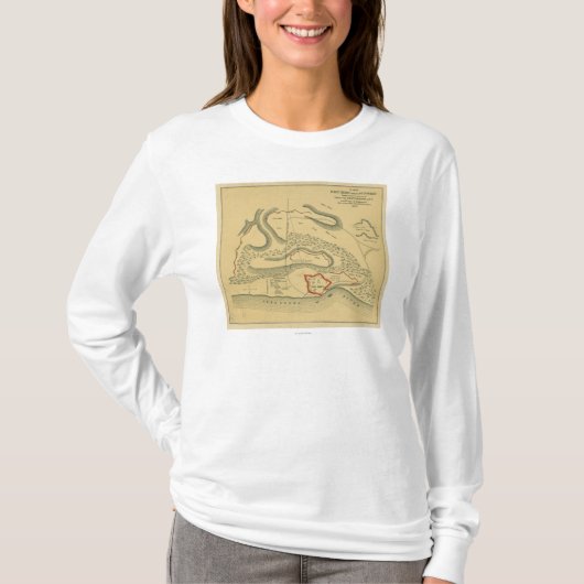 Slag bij Fort Henry - Civil War Panoramic Map T-shirt (Voorkant)