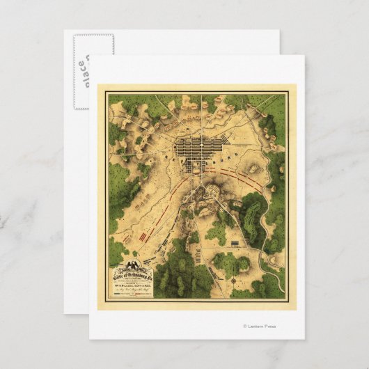 Slag bij Gettysburg 10 Briefkaart (Voorkant / Achterkant)