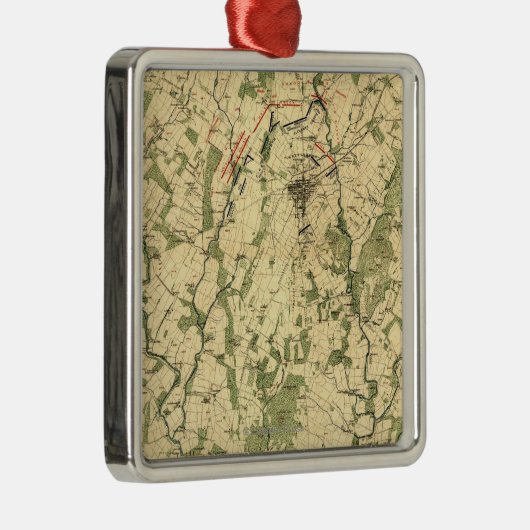 Slag bij Gettysburg 12 Metalen Ornament (Rechts)