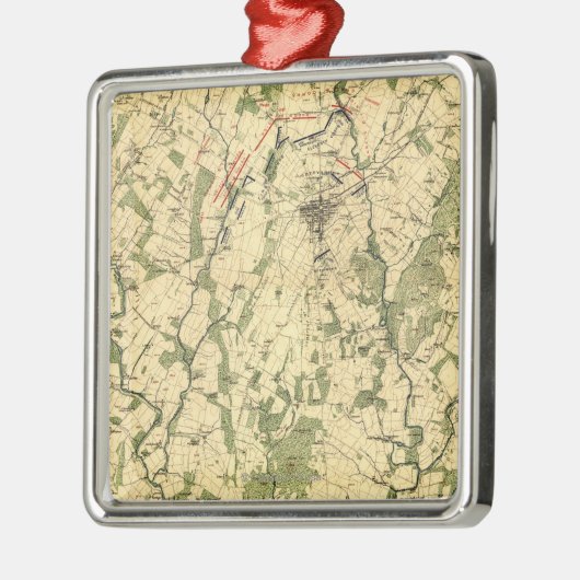 Slag bij Gettysburg 12 Metalen Ornament (Links)