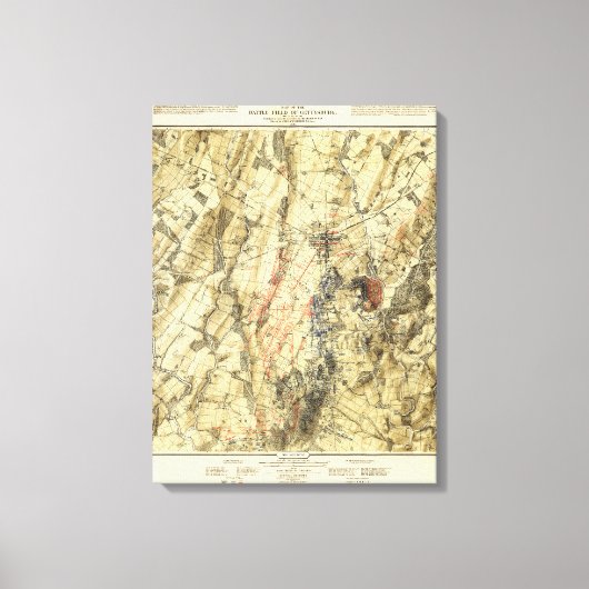 Slag bij Gettysburg 13 Canvas Afdruk (Voorkant)