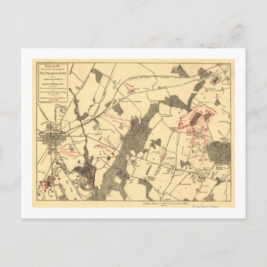 Slag bij Gettysburg 15 Briefkaart (Voorkant)