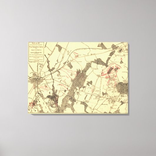 Slag bij Gettysburg 15 Canvas Afdruk (Voorkant)