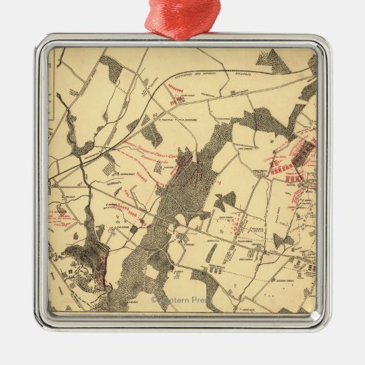 Slag bij Gettysburg 15 Metalen Ornament (Voorkant)