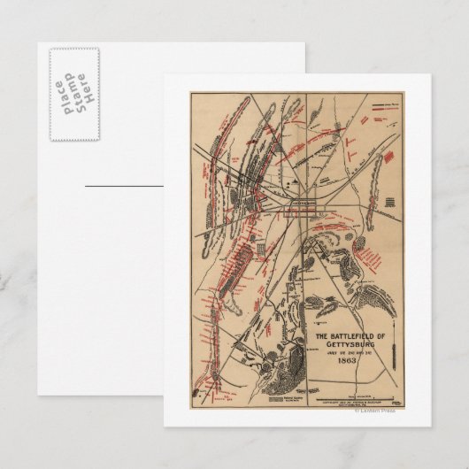 Slag bij Gettysburg 2 Briefkaart (Voorkant / Achterkant)