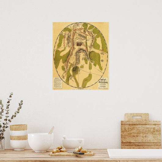 Slag bij Gettysburg 3 Poster (Keuken)