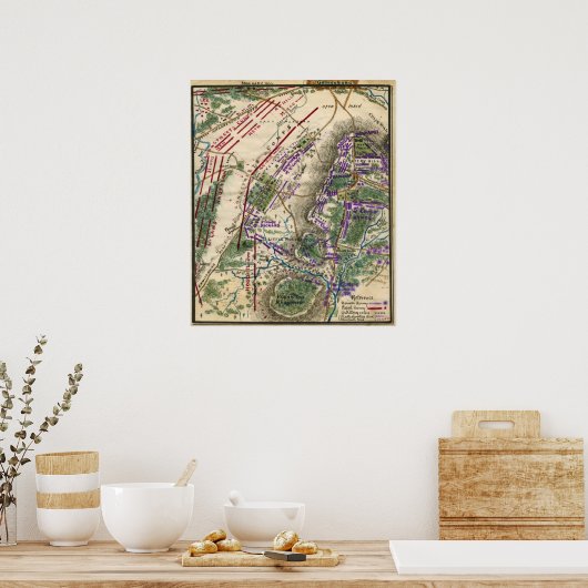 Slag bij Gettysburg 4 Poster (Keuken)