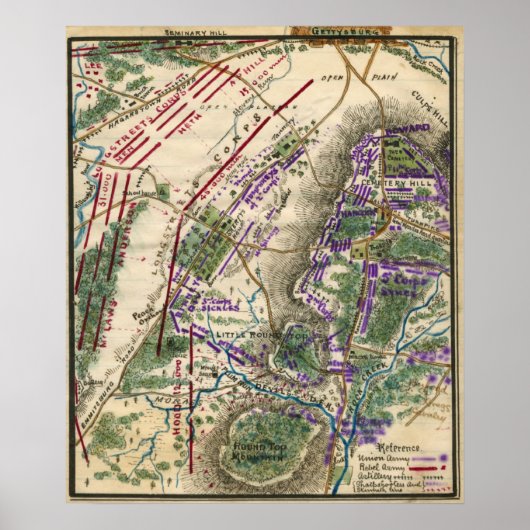 Slag bij Gettysburg 4 Poster (Voorkant)