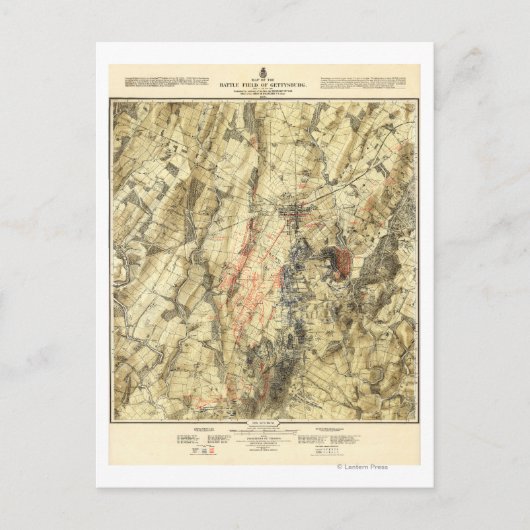 Slag bij Gettysburg 5 Briefkaart (Voorkant)