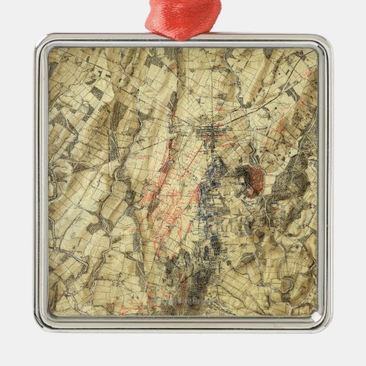 Slag bij Gettysburg 5 Metalen Ornament (Voorkant)