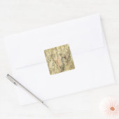 Slag bij Gettysburg 5 Vierkante Sticker (Envelop)