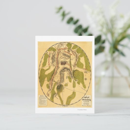 Slag bij Gettysburg 7 Briefkaart (Staand voorkant)