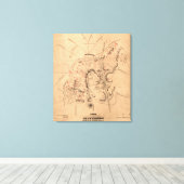 Slag bij Gettysburg 8 Canvas Afdruk (Insitu (Houten vloer))