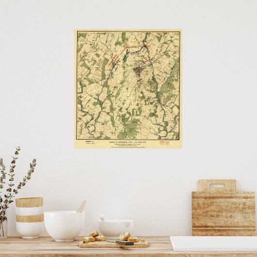Slag bij Gettysburg 9 Poster (Keuken)