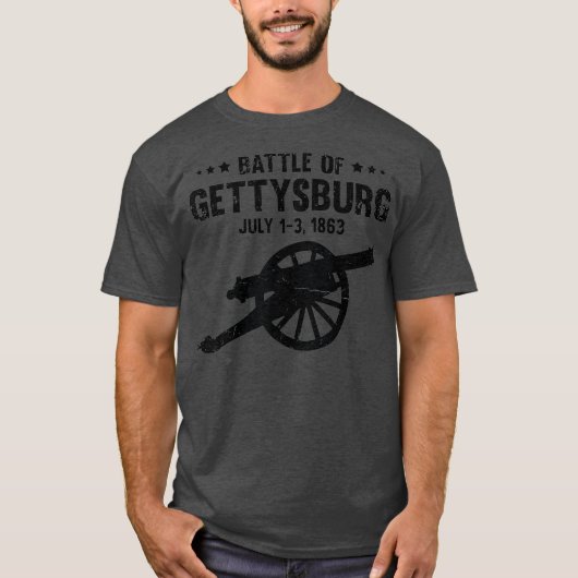 Slag bij Gettysburg Battlefield Amerikaanse Oorlog T-shirt (Voorkant)