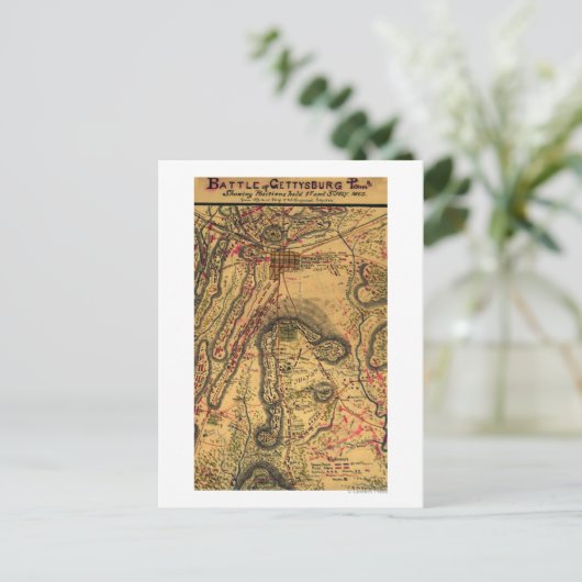 Slag bij Gettysburg Briefkaart (Staand voorkant)