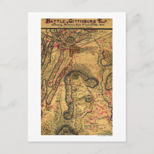 Slag bij Gettysburg Briefkaart