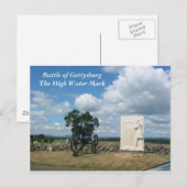 Slag bij Gettysburg, Briefkaart met hoge watermerk (Voorkant / Achterkant)