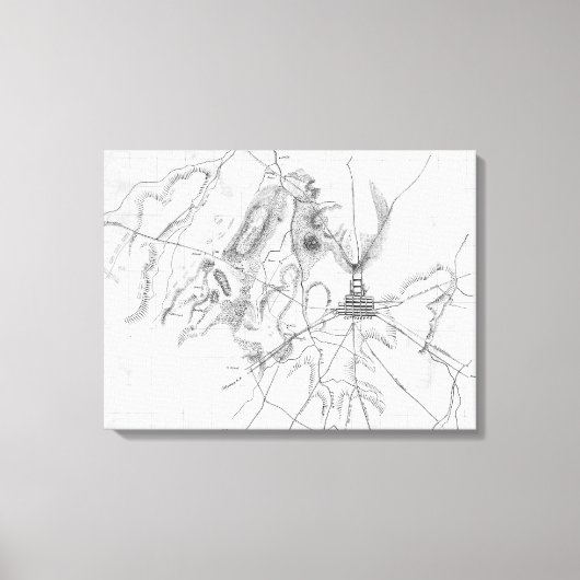 Slag bij Gettysburg Canvas Afdruk (Voorkant)