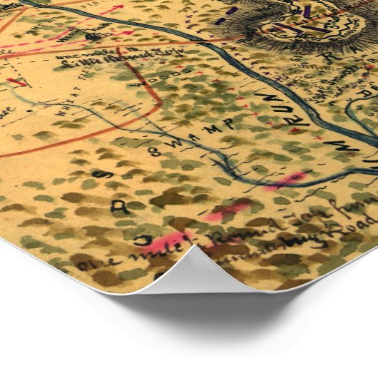 Slag bij Gettysburg Poster (Hoek)