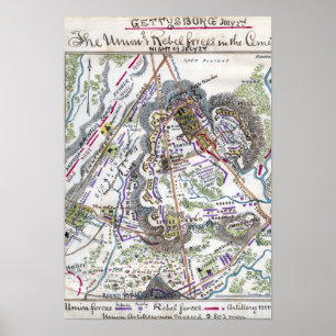 Slag bij Gettysburg Poster