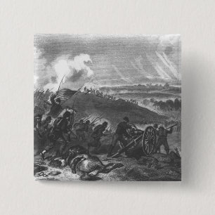 Slag bij Gettysburg Vierkante Button 5,1 Cm