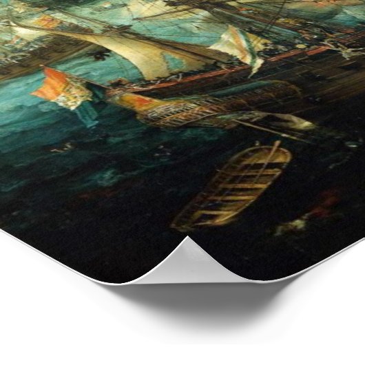 Slag bij Gibraltar Poster (Hoek)