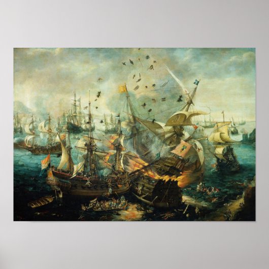 Slag bij Gibraltar Poster (Voorkant)