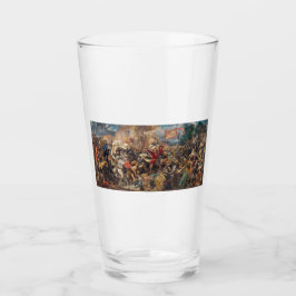 Slag bij Grunwald (middeleeuwse militaire scène) ( Glas