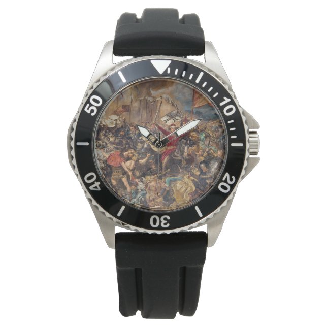 Slag bij Grunwald (middeleeuwse militaire scène) ( Horloge (Voorkant)